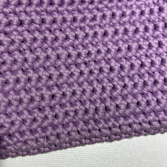 Crocheted purple purse hand made very beautiful - Picture 4 of 5